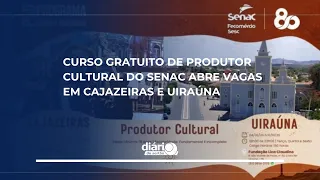 Senac opens applications for free Cultural Producer course in Cajazeiras and Uiraúna