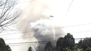 甲賀市甲南町 資材置き場で火事