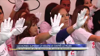 Se realizó marcha por el Día de la no violencia contra la mujer