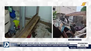 ENCHENTE DESTRÓI MÓVEIS, ROUPAS E ALIMENTOS EM DIVERSAS CASAS