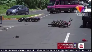 Detención y multa a motociclistas por no portar casco en Nicaragua 