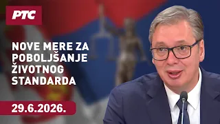 Predsednik Republike Srbije Aleksandar Vučić predstavlja nove mere za poboljšanje životnog standarda