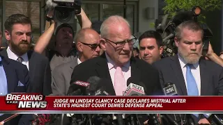 Kevin Reddington, Lindsay Clancy's defense attorney, speaks to media after mistrial