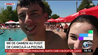 Thousands escape the heat at the pool