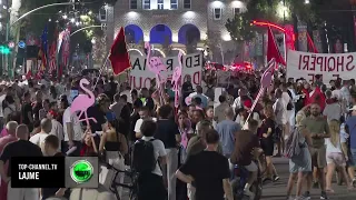 Top Channel/ Dita e 79 e protestës/ Tubuesit nisin marshimin, nuk ndryshojnë kërkesat e tyre