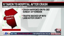 6 people taken to hospital after crash in Dauphin County