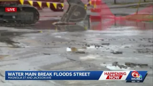 New Orleans Sewerage and Water Board responds to watermian break in Central City