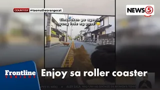 Pusa, gustong agawin ang isda habang nasa virtual ride | Frontline Tonight