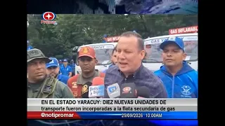 Yaracuy: Ten new transport units added to the secondary gas fleet