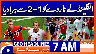 England Defeat Norway 2-1 in Thrilling Clash | 7 AM Headlines Geo News (12th July 2026)