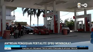 ANTREAN PENGISIAN PERTALITE SPBU MENINGKAT