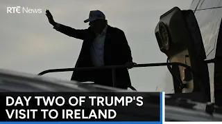 Donald Trump 'going to take the tariffs off Irish whiskey' as visit ends | RTÉ News