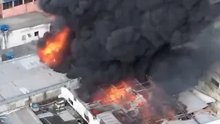 Fire hits evangelical church on Avenida Caxangá