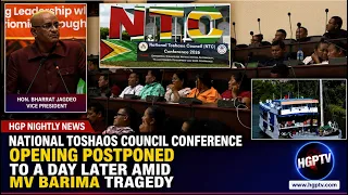 National Toshaos Council Conference Postponed To A Day Later Amid Mv Barima Tragedy -........