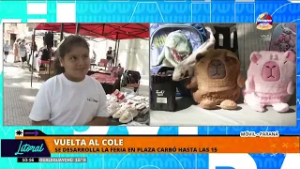 Fería de útiles escolares en plaza Carbó de Paraná