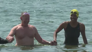 Hartford HealthCare employees swimming for loved ones at Swim Across the Sound
