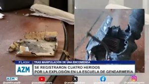 Se registraron cuatro heridos por la explosión en la Escuela de Gendarmería