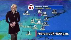 Full forecast with Meteorologist Kelly Costa, February 27, 4 p.m.