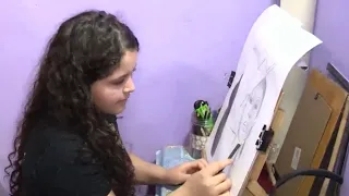 Camila, young talent who surprises with her drawings