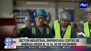 Sector Industrial enfrentará cortes de energía desde el 15 al 30 de diciembre