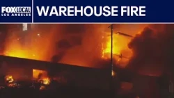 Large fire at a warehouse in Chinatown