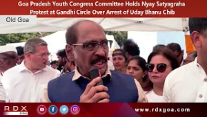 Goa Pradesh Youth Congress Committee Holds Nyay Satyagraha Protest at Gandhi Circle, Old Goa