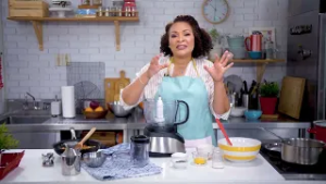 Receta de canasta de arroz rellena de bacalao con coco