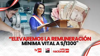 President Keiko Fujimori announces minimum wage increase to S/1300