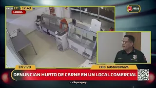 Theft of meat reported at a Luque business