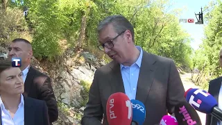 Vučić na otvaranju Staklenog vidikovca u Čačku
