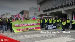 Bundesweiter Streik: Öffentlicher Nahverkehr steht beinahe still