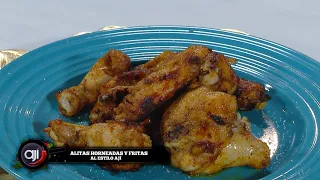 Baked and Fried Wings | Spam Fingers with Cilantro Dressing | Ají