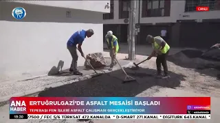 Asphalt paving work has begun in Ertuğrulgazi