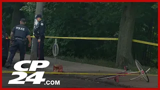 Cyclist struck by vehicle near Christie St. and Bloor St. W in serious condition