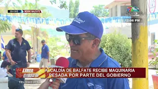 Alcaldía de Balfate, Colón recibe maquinaria pesada por parte del Gobierno