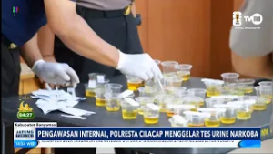 Pengawasan Internal Polresta Cilacap Menggelar Tes Urine Narkoba