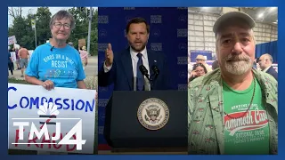 Vice President visit draws cheers and protests in Milwaukee