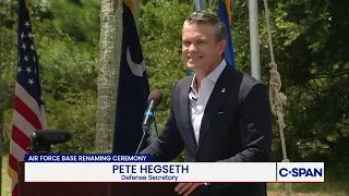 Defense Secretary Pete Hegseth and others unveil Joint Base Lindsey Graham