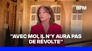 Ségolène Royal, candidate à la primaire socialiste, promet "une France heureuse"