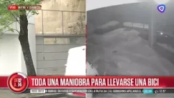With a very precise maneuver, a criminal stole a bicycle
