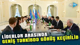 Prezident İlham Əliyevin Avropa Komissiyasının Prezidenti ilə geniş tərkibdə görüşü olub