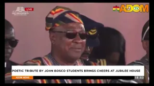Poetic Tribute by John Bosco Students Brings Cheers at Jubilee House - Evening News on Adom TV