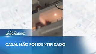 COUPLE CAUGHT IN INTIMATE MOMENT ON BALCONY OF FORTALEZA BEACHFRONT CONDO