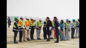 Their Majesties visit Gelephu International Airport to inspect progress on construction work