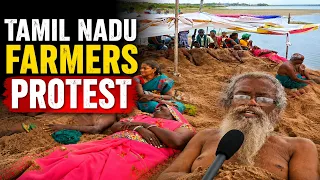 Tamil Nadu Farmers Bury Themselves in Sand Over Cauvery Water | MUNSIF TV