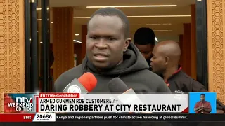 Nairobi: CCTV footage shows four armed men storming a restaurant in Westlands, robbing customers