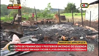 Attempted femicide and arson in Presidente Franco