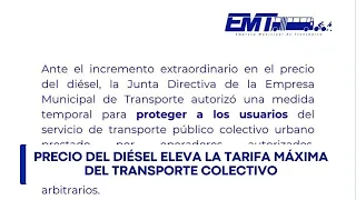 Diesel prices drive up maximum public transport fares