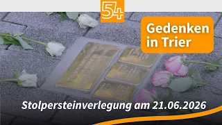 Stolpersteinverlegung vom 21.06.2026