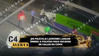 Home burglars throw cash into the air to try and escape CDMX police